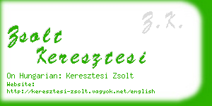 zsolt keresztesi business card